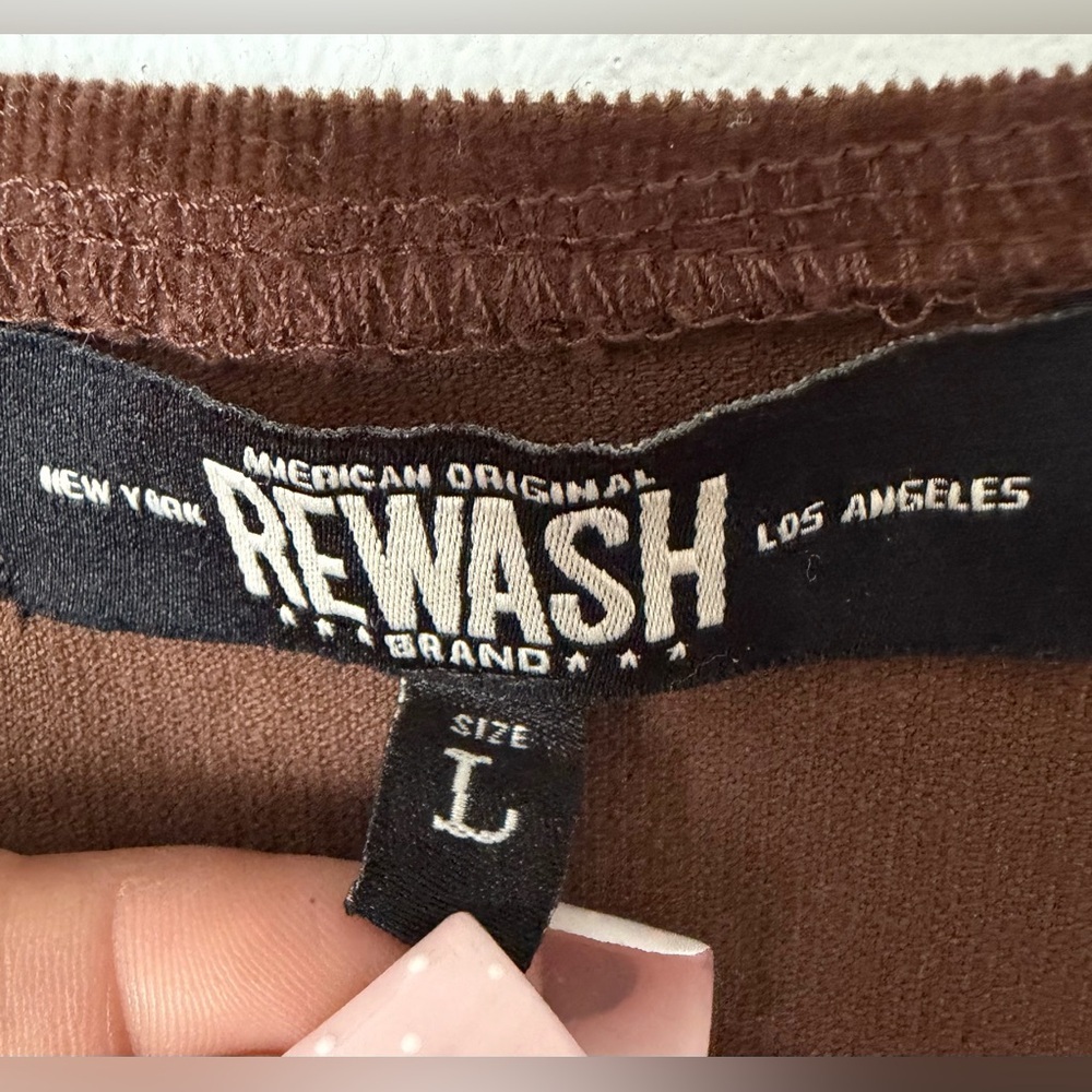Rewash Brown Zip-Front Mini Dress - Picture 4 of 6